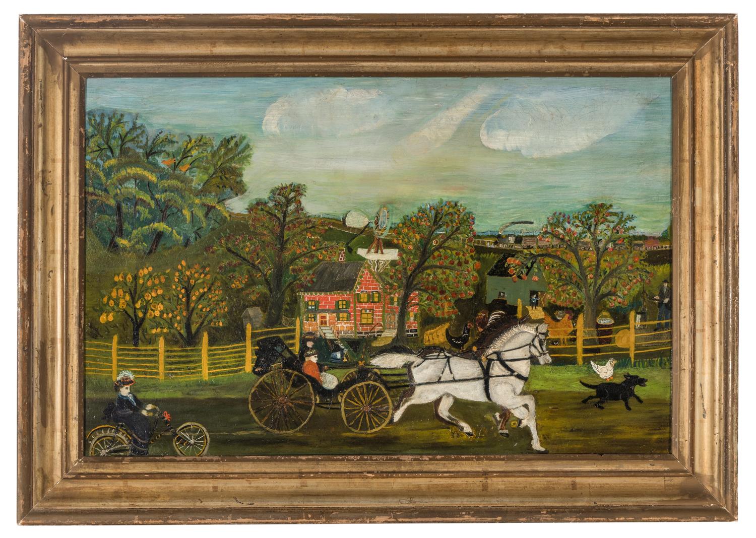 American School 19th Century, A Farm Landscape , Probably Washington County, Pennsylvania