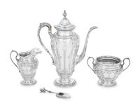 An American Silver Three-Piece Coffee Service