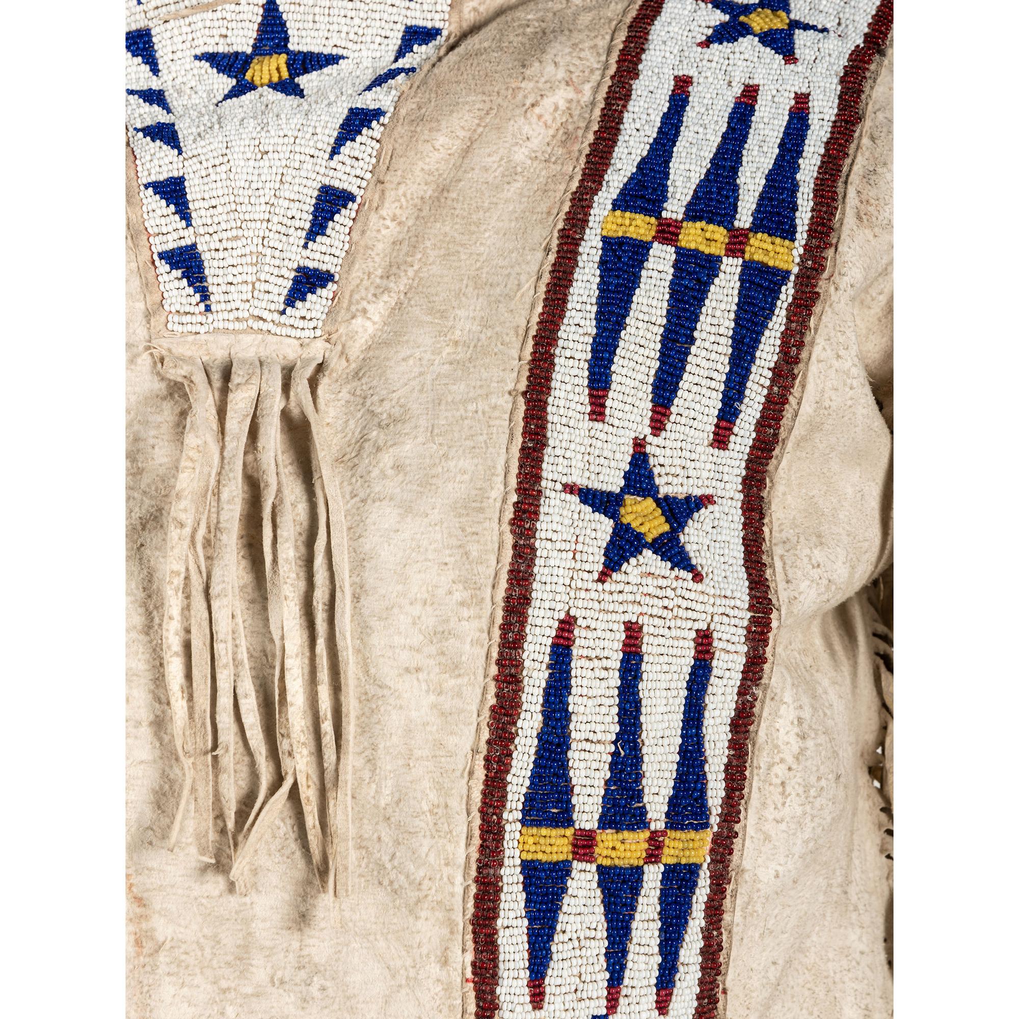 Sioux Boy's Beaded Hide War Shirt