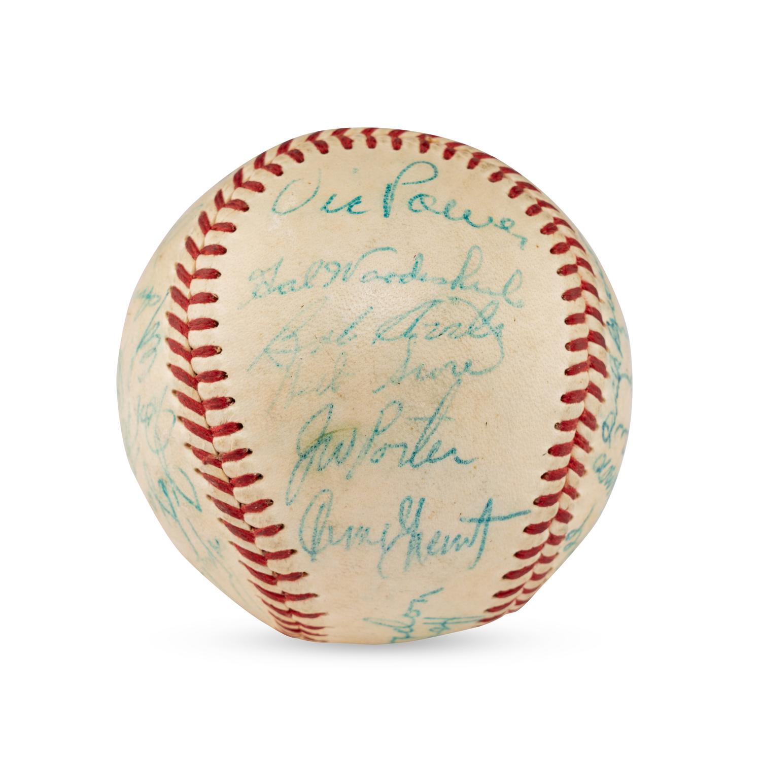 A 1958 Cleveland Indians Team Signed Autograph Baseball