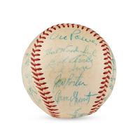 A 1958 Cleveland Indians Team Signed Autograph Baseball
