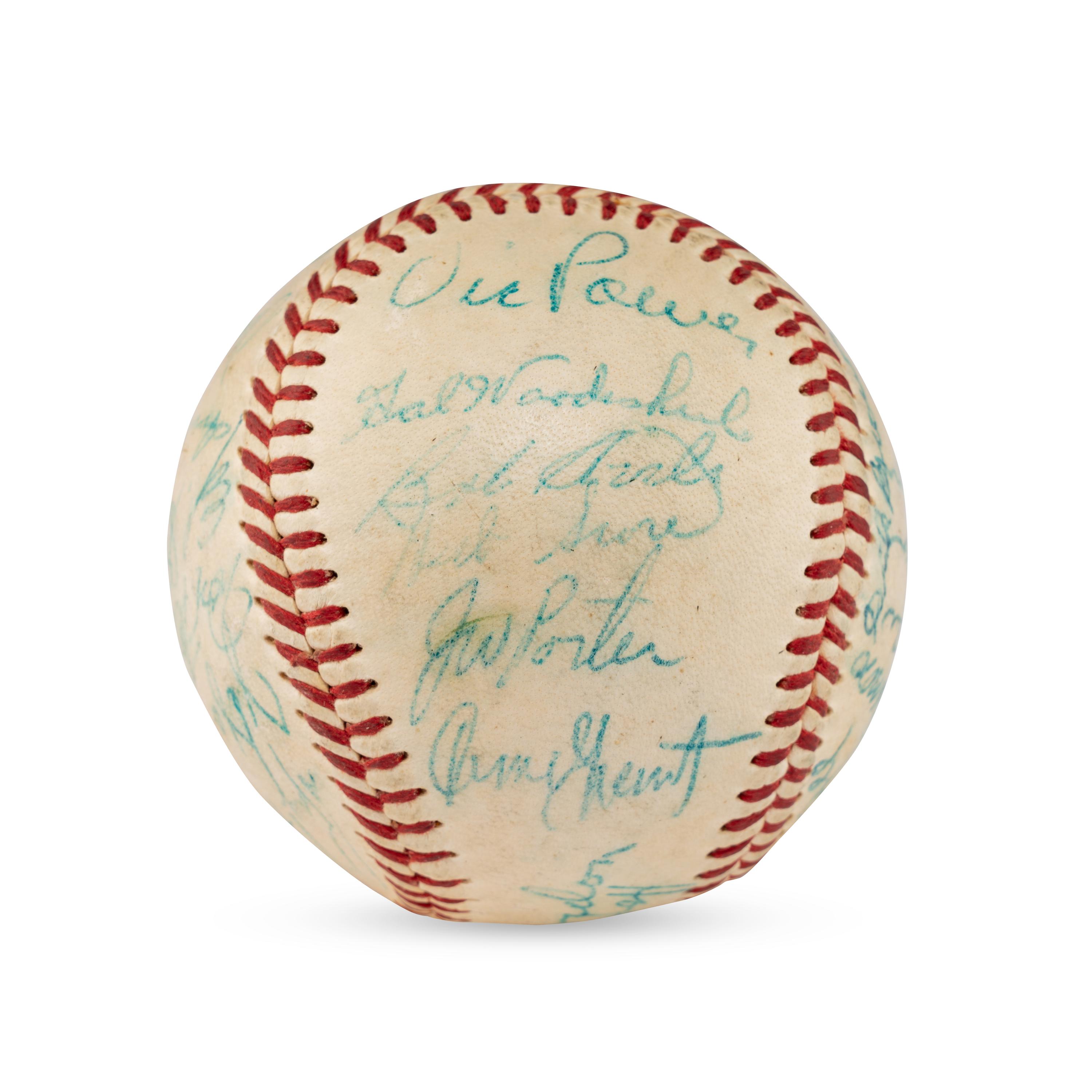 A 1958 Cleveland Indians Team Signed Autograph Baseball