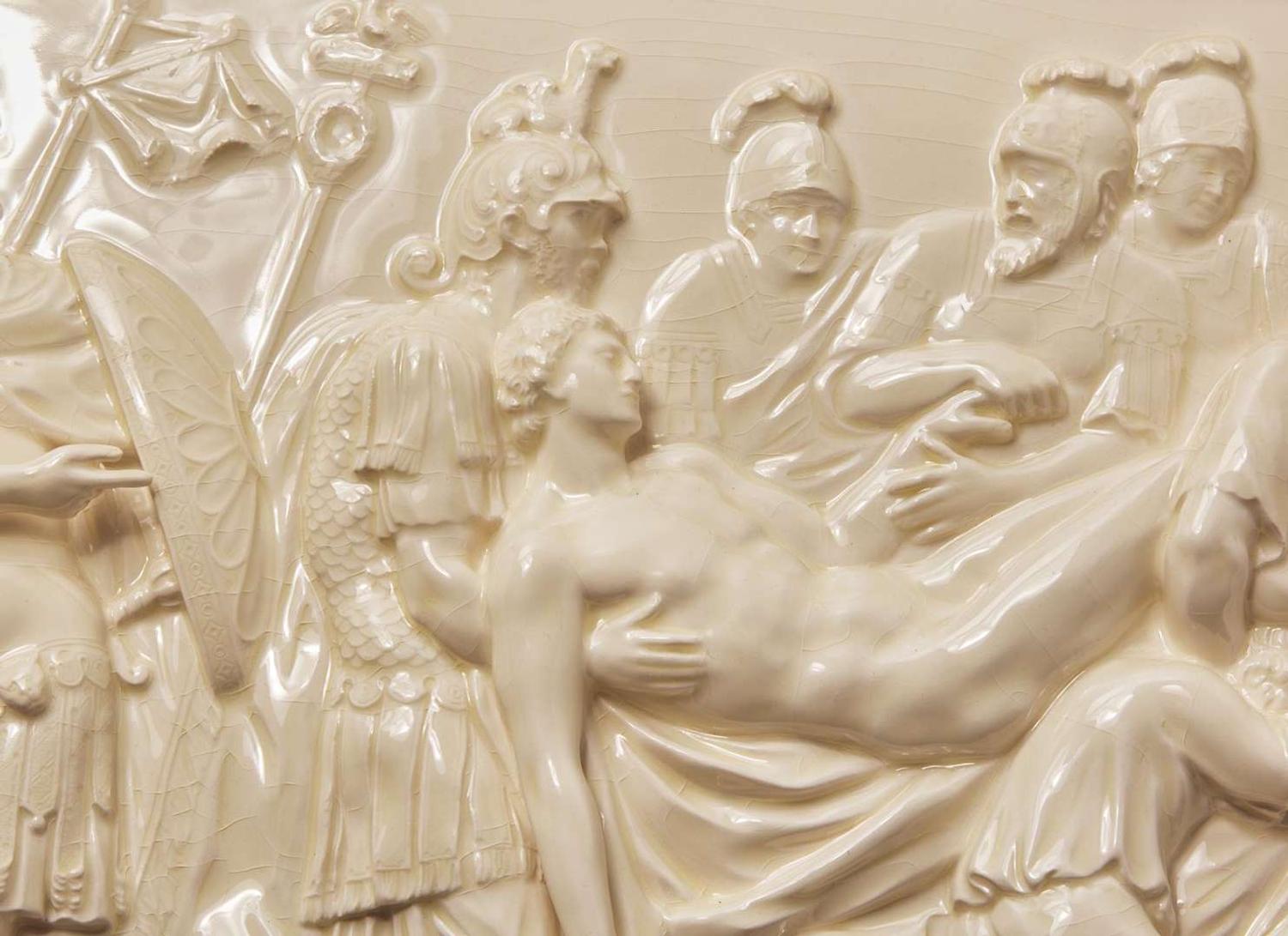 A Wedgwood Queensware "Death of a Roman Warrior" Plaque, UK, 1996