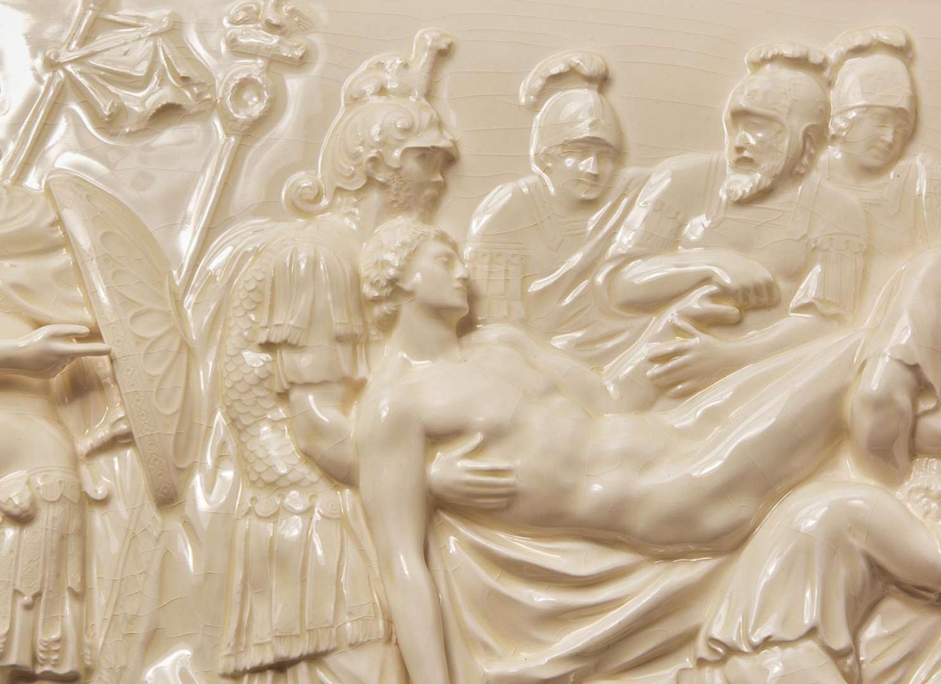 A Wedgwood Queensware "Death of a Roman Warrior" Plaque, UK, 1996