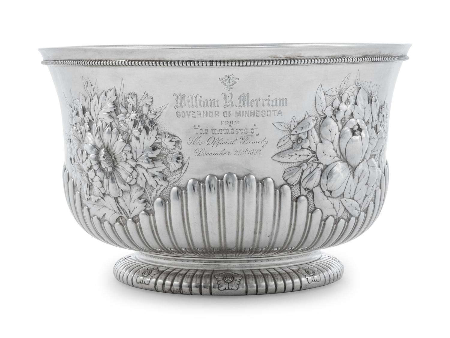 An American Silver Punch Bowl Presented to Minnesota Governor William R. Merriam