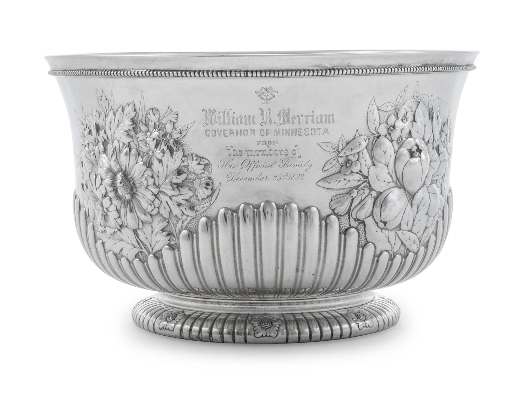 An American Silver Punch Bowl Presented to Minnesota Governor William R. Merriam