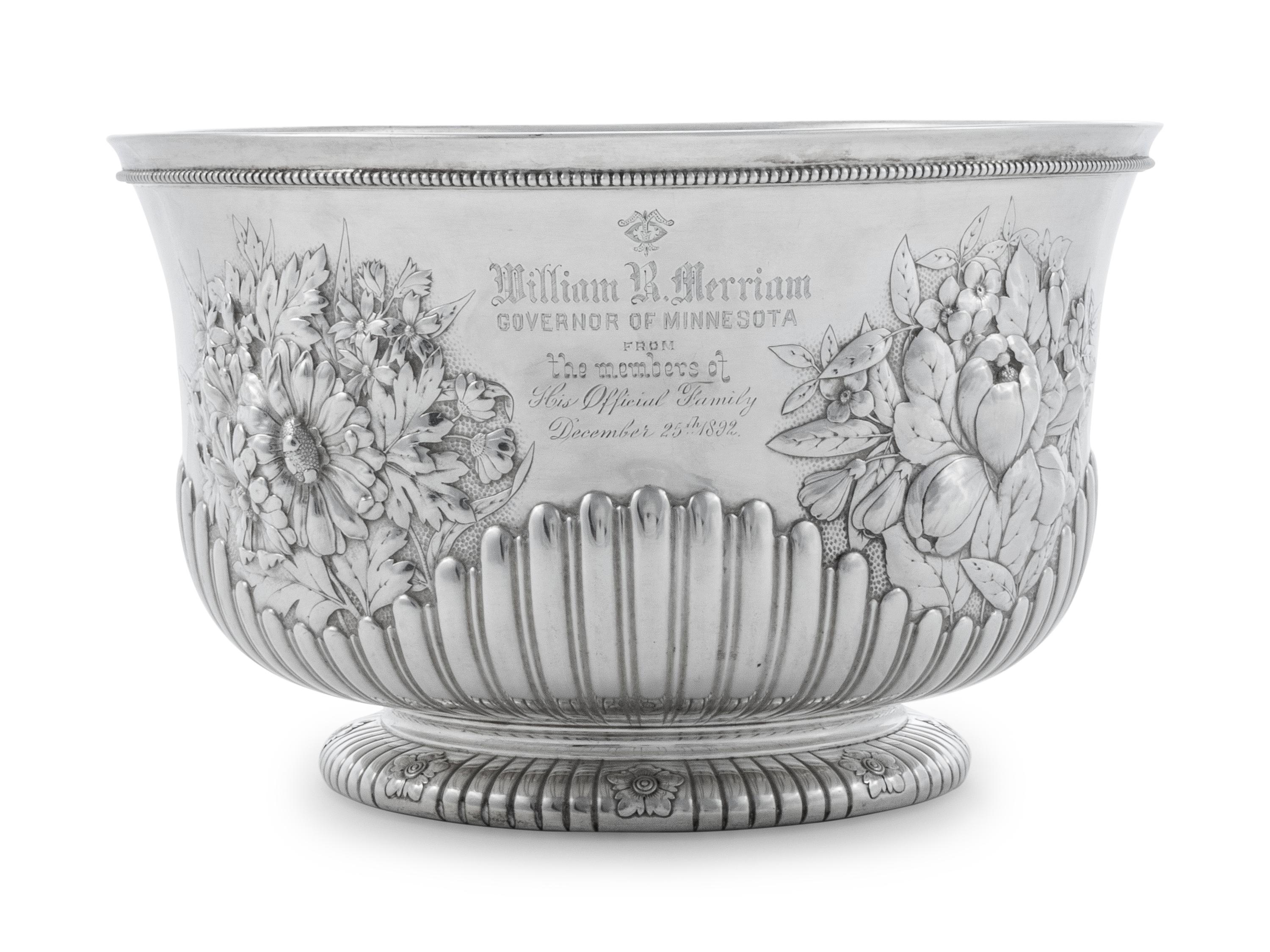 An American Silver Punch Bowl Presented to Minnesota Governor William R. Merriam