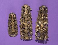 Three Gilt Silver Hair Jewelry Pieces