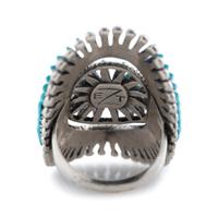 Silver Ring, with Needle Point Turquoise