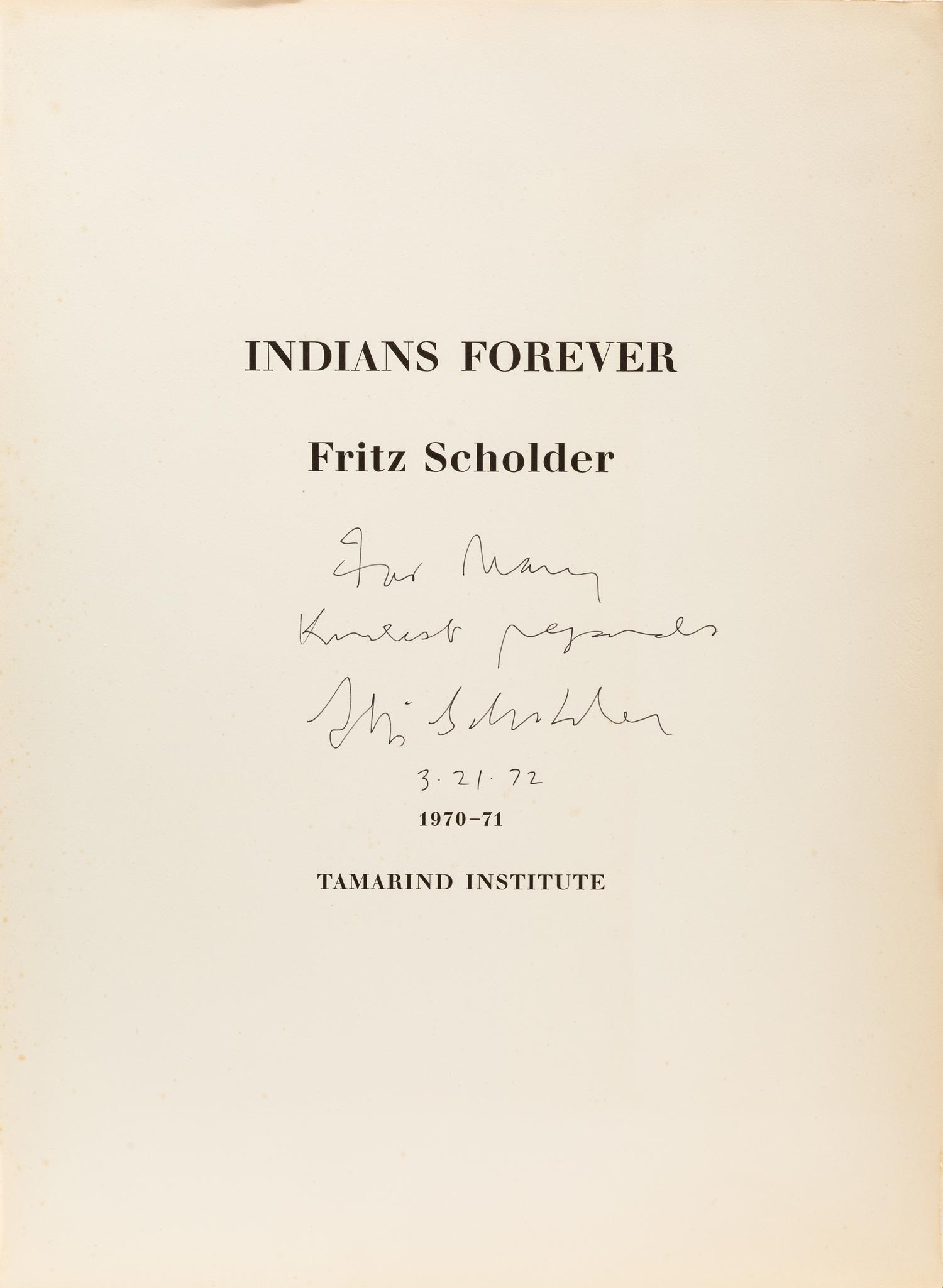 Indians Forever , Complete Portfolio of Eight Lithographs: