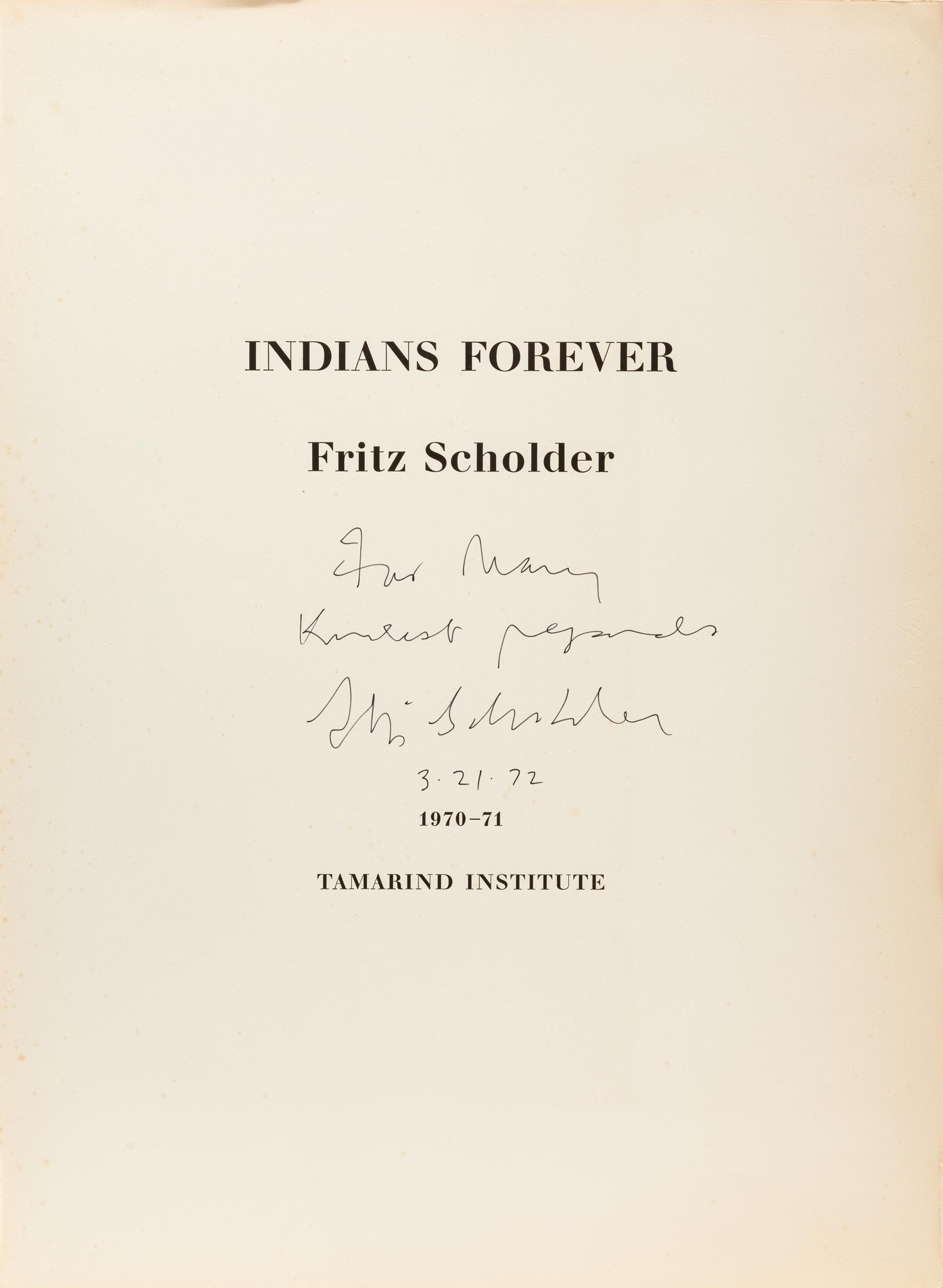 Indians Forever , Complete Portfolio of Eight Lithographs: