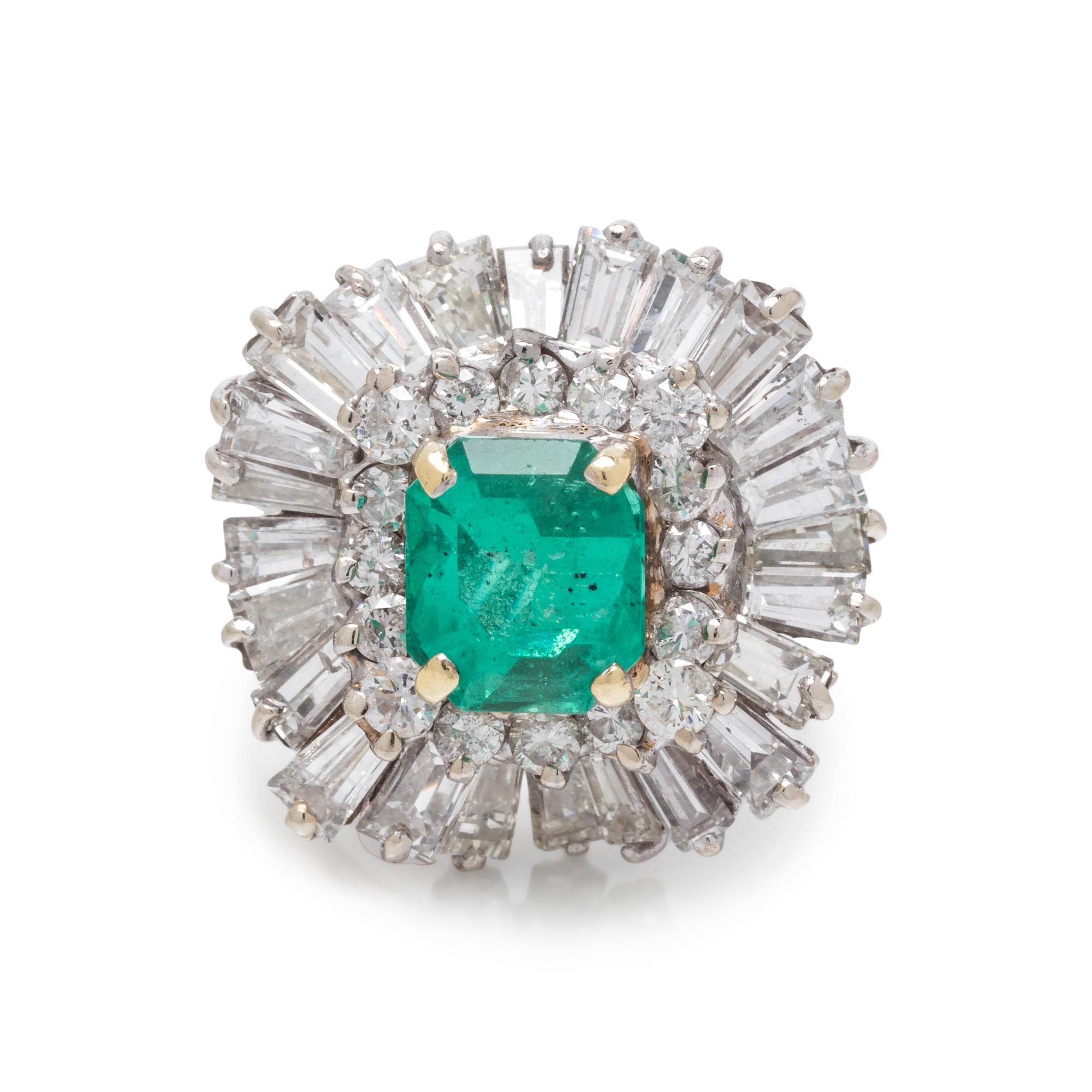 EMERALD AND DIAMOND RING