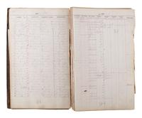 [CHICAGO FIRE]. Register of Admissions and Discharges in the Foster School, Chicago, Illinois, 1871-1872.
