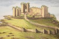 A Set of Eight English Architectural Engravings with Hand-Coloring