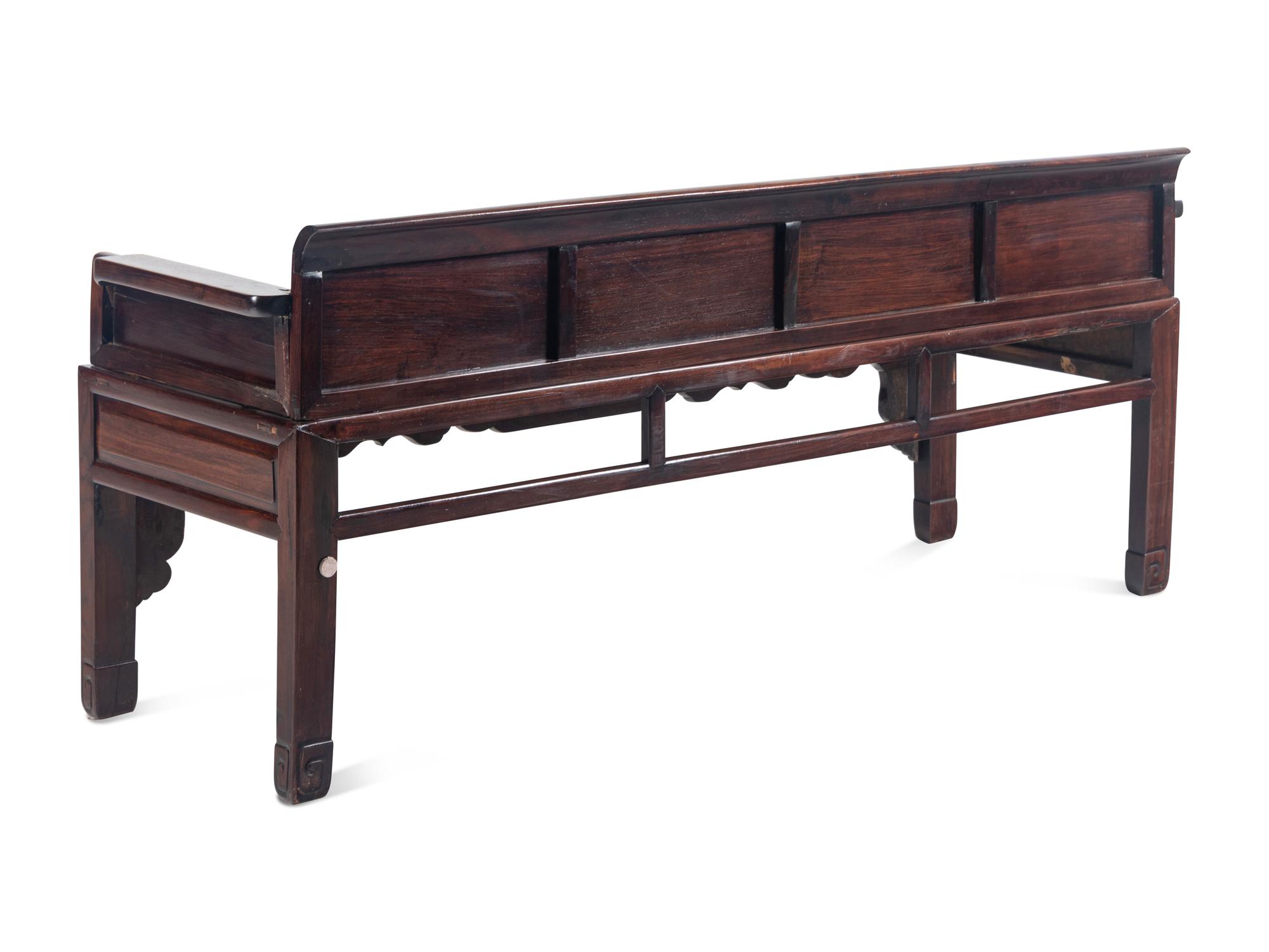A Chinese Carved Zitan Day Bed, Luohanchuang