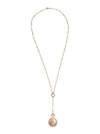 H.R. EKEGREN, J.E. CALDWELL, 18K YELLOW GOLD, ENAMEL, AND SEED PEARL PENDANT WATCH