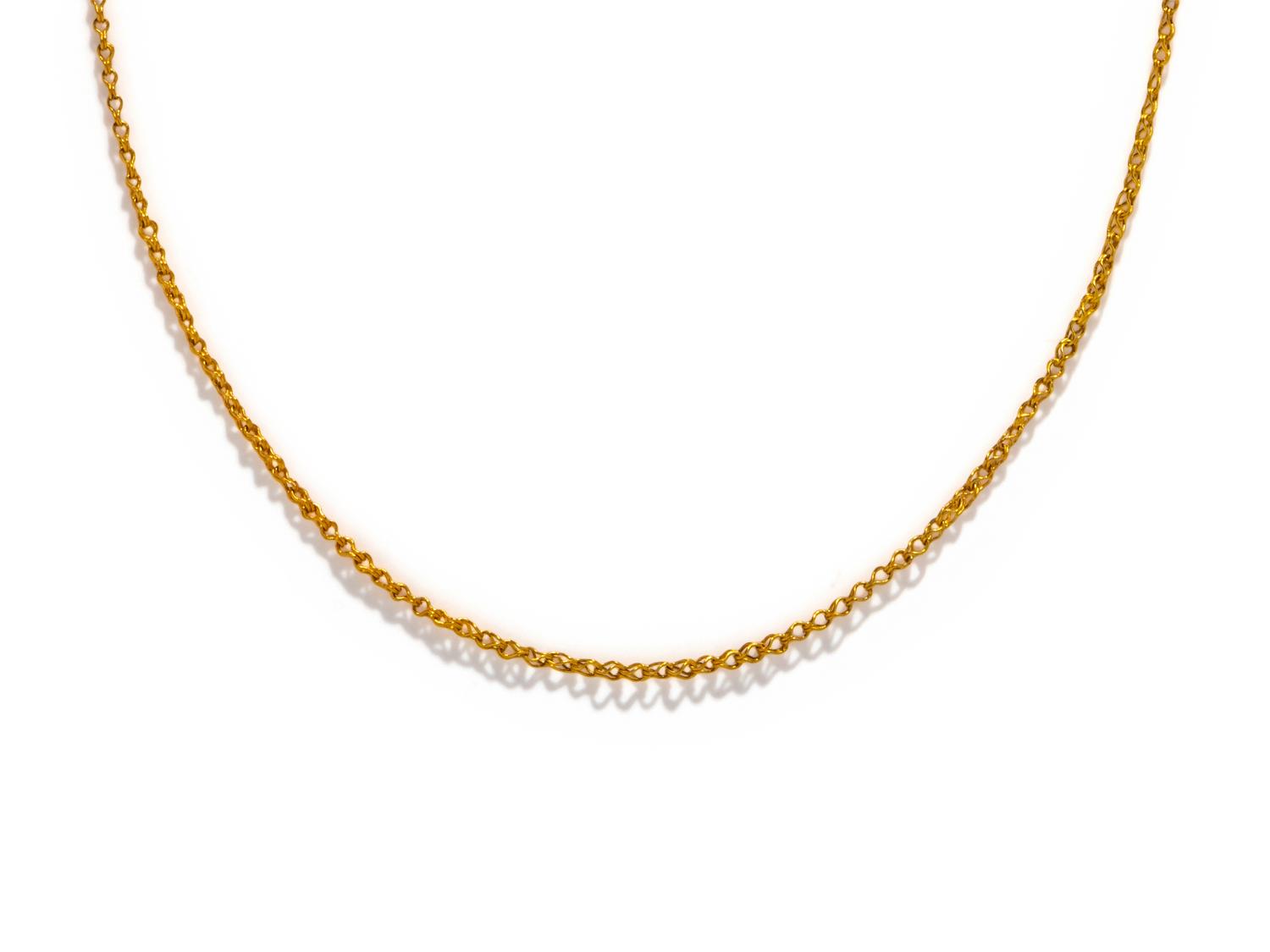 A Byzantine Gold Chain Necklace with Two Open-Work Disks.