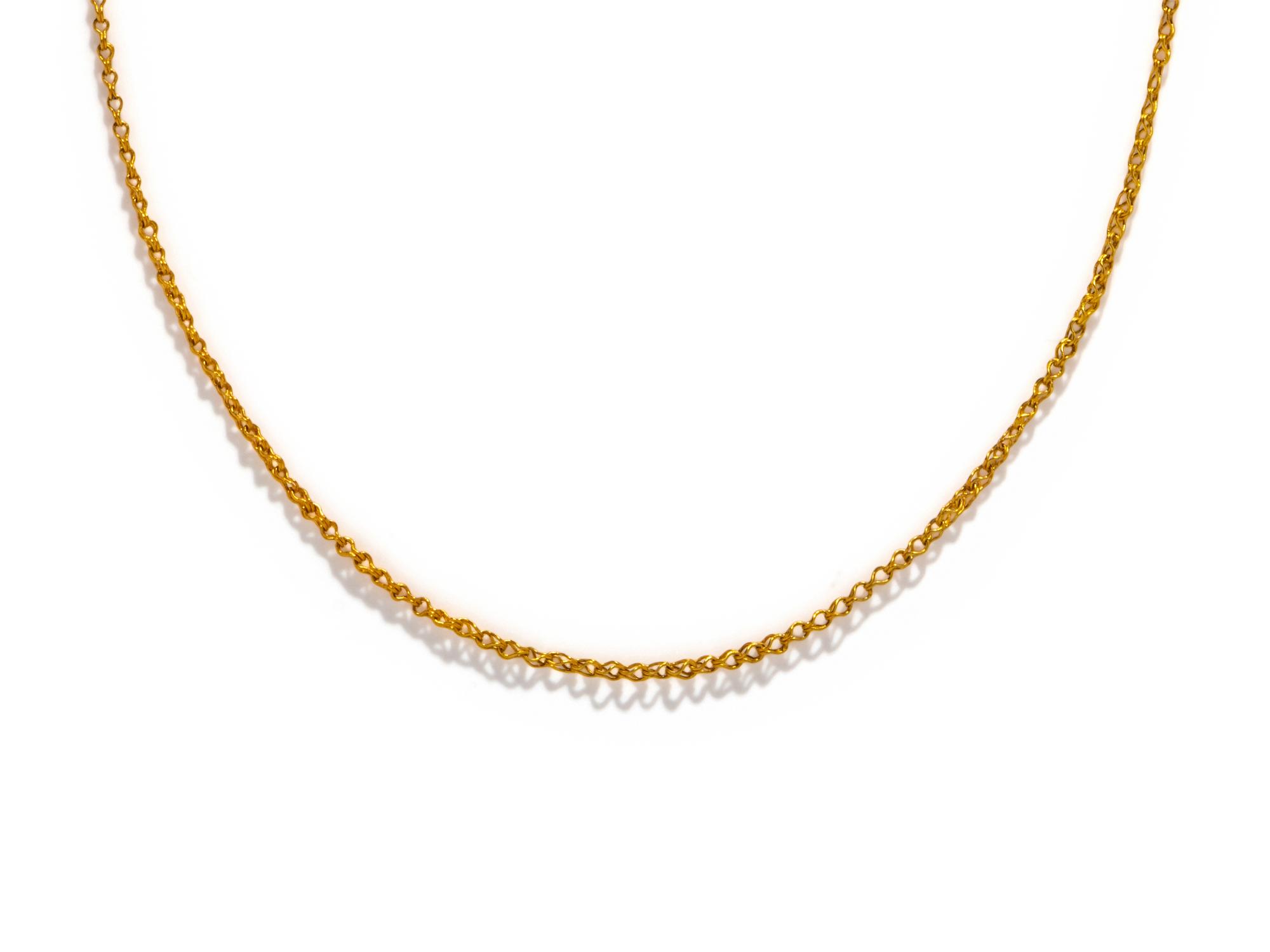 A Byzantine Gold Chain Necklace with Two Open-Work Disks.