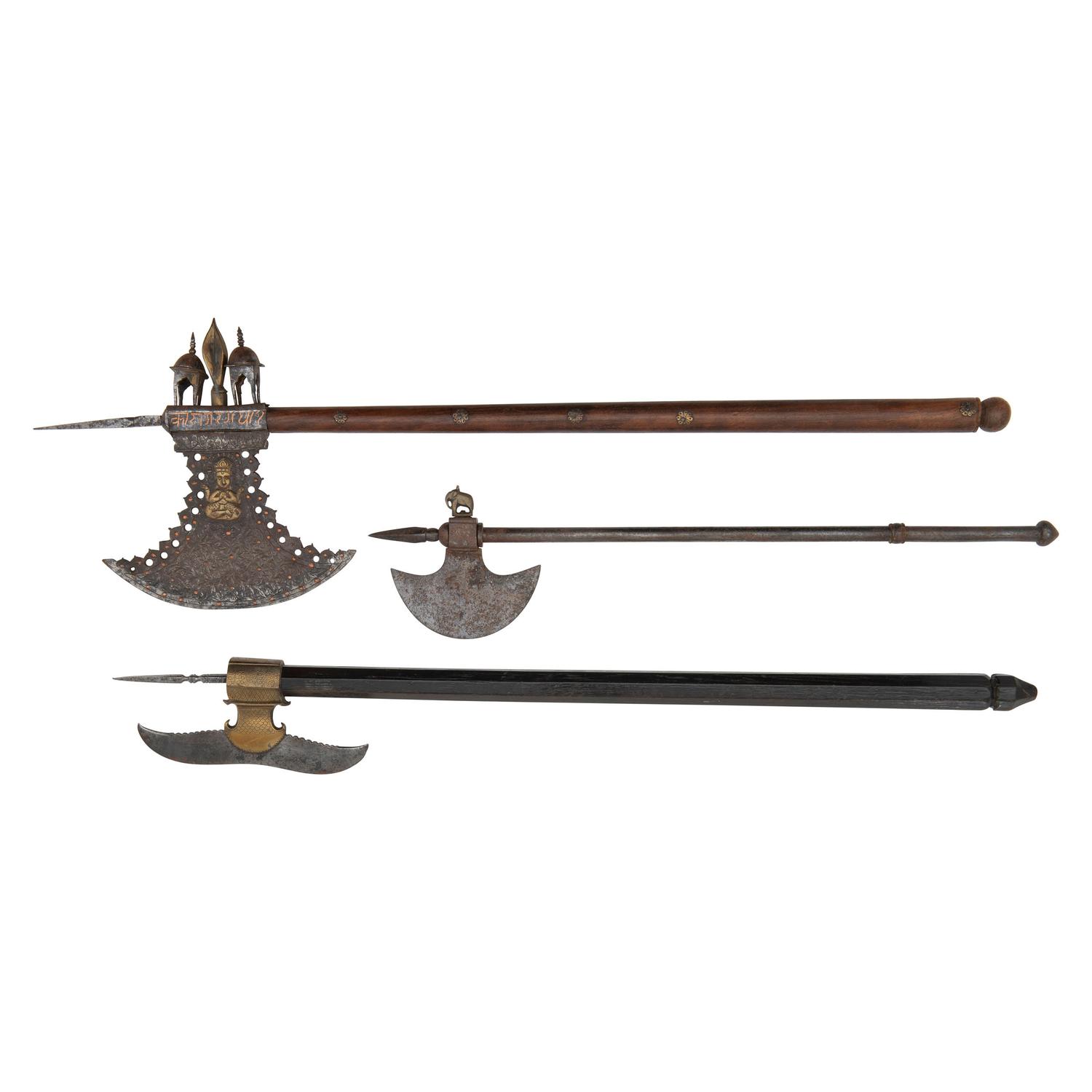 Lot of 3 Indo-Persian Axes