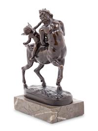 A Grand Tour Bronze Figural Group of a Centaur and Eros