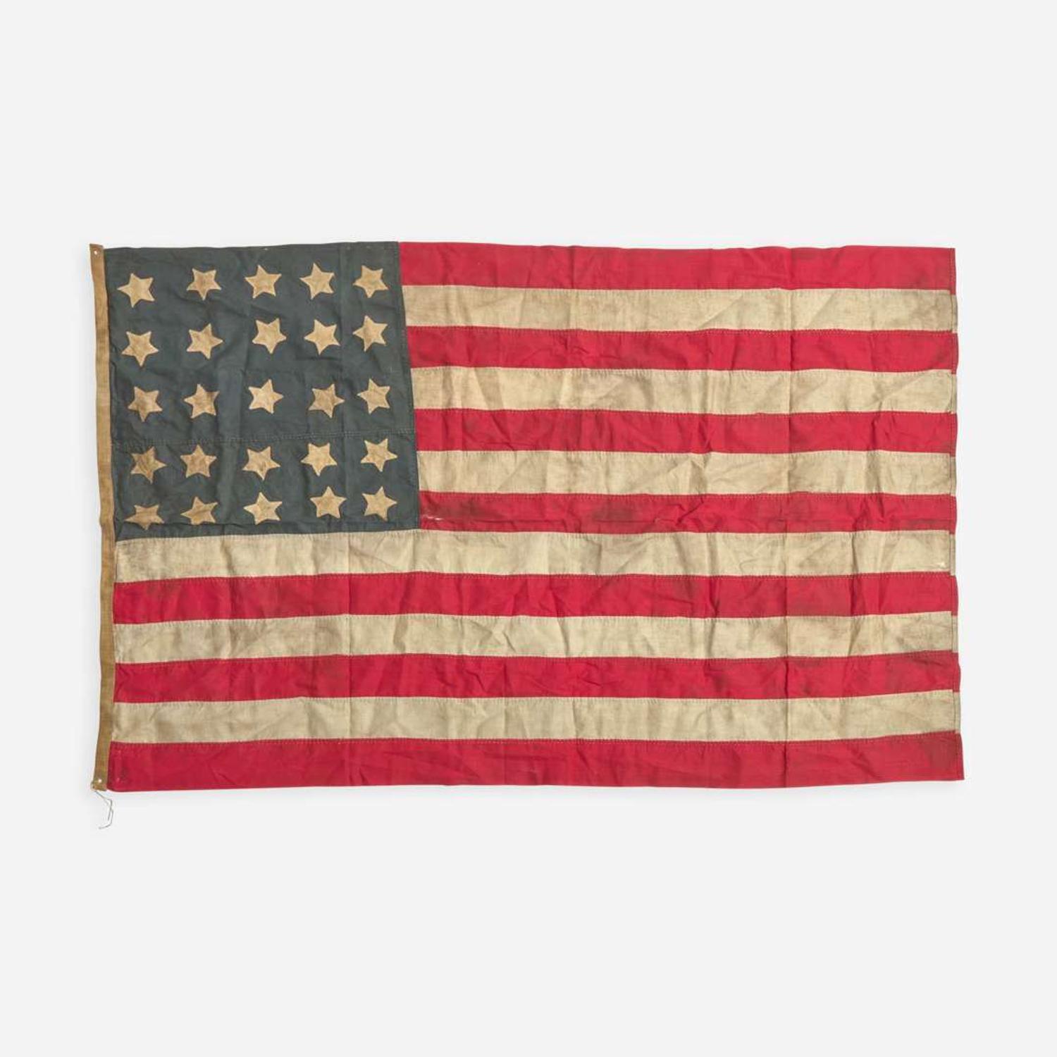 A 25-Star American National Flag commemorating Arkansas statehood circa 1836