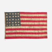A 25-Star American National Flag commemorating Arkansas statehood circa 1836