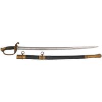 Ames Model 1850 Foot Officer's Sword Presented to Captain Moses Palmer - 13th Mass Infantry - Wounded at 2nd Bull Run and Gettysburg