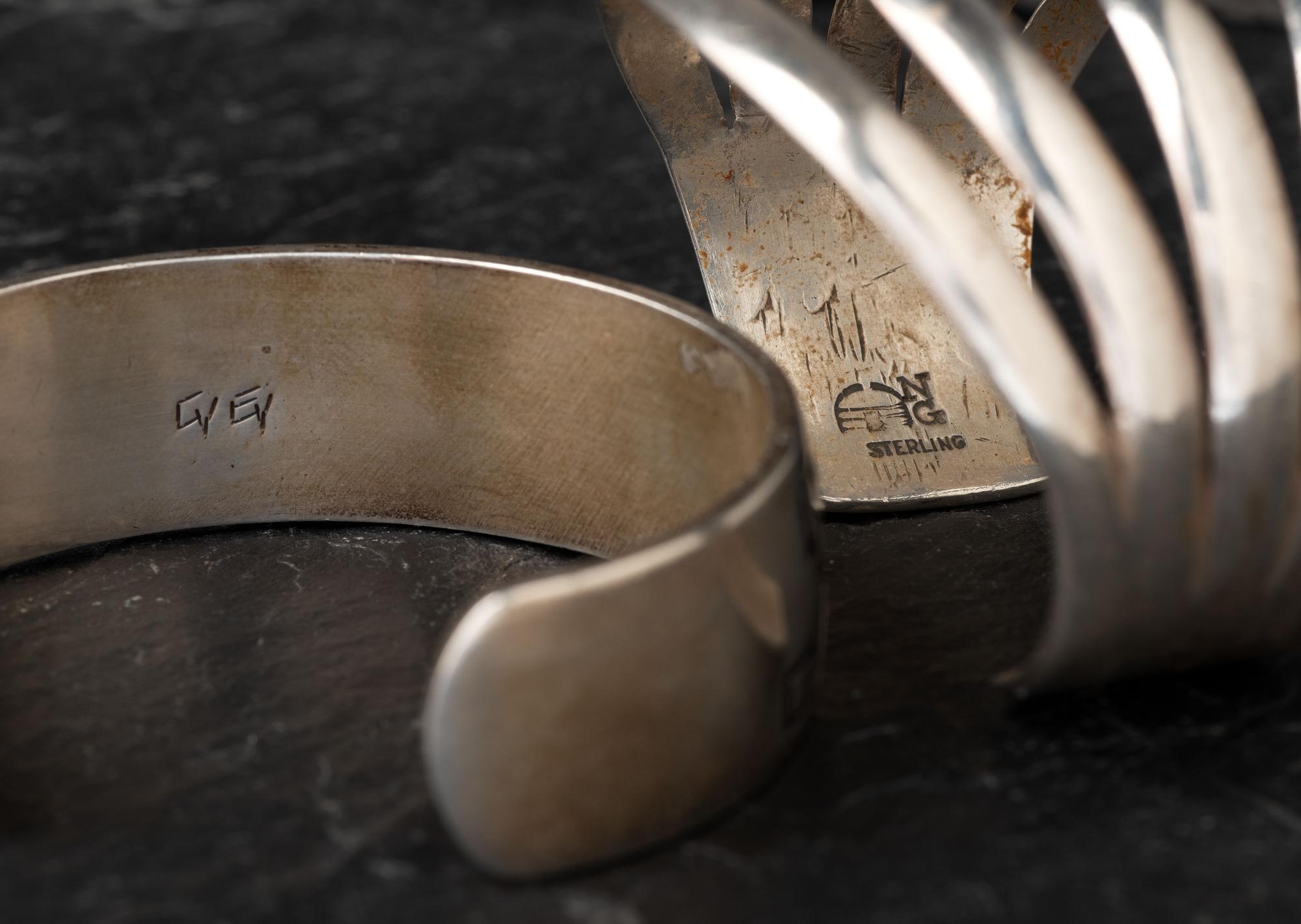 Sterling Silver Split Shank Cuff Bracelet, with White Hogan Shop Mark, PLUS