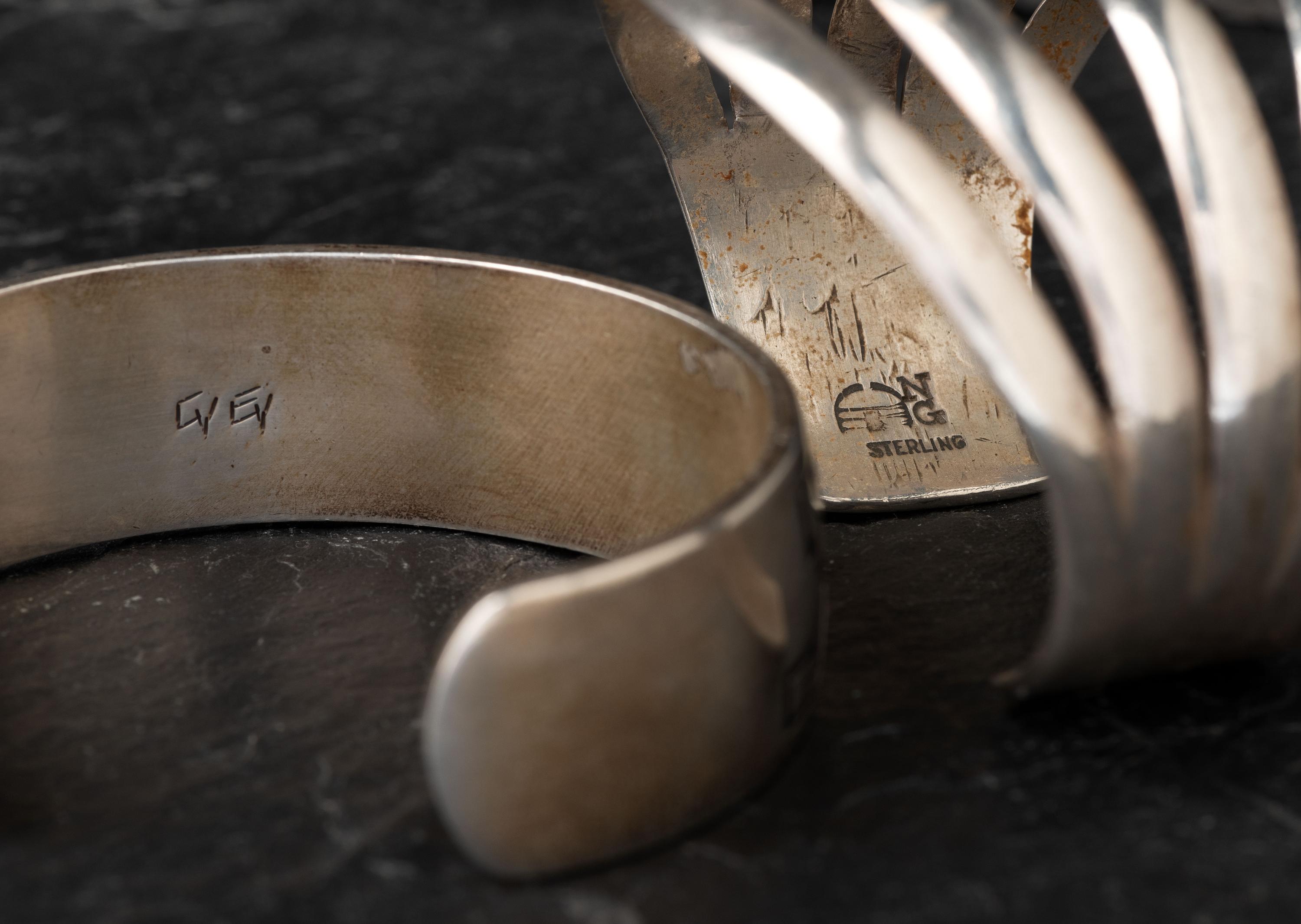 Sterling Silver Split Shank Cuff Bracelet, with White Hogan Shop Mark, PLUS