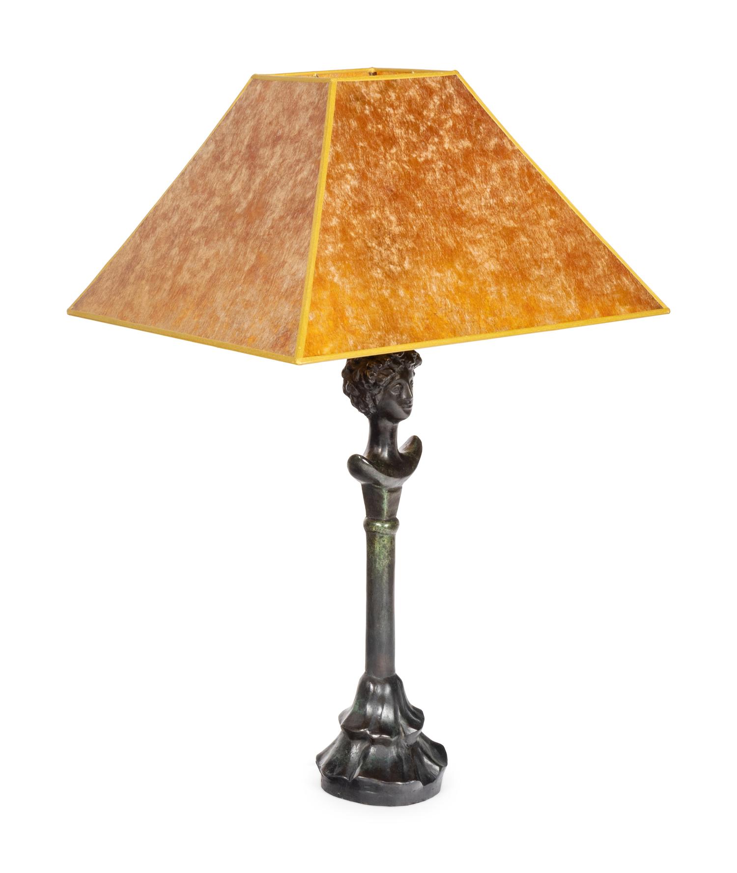 A Bronze Figural Lamp in the Style of Giacometti
