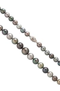 WHITE GOLD AND CULTURED TAHITIAN PEARL NECKLACE