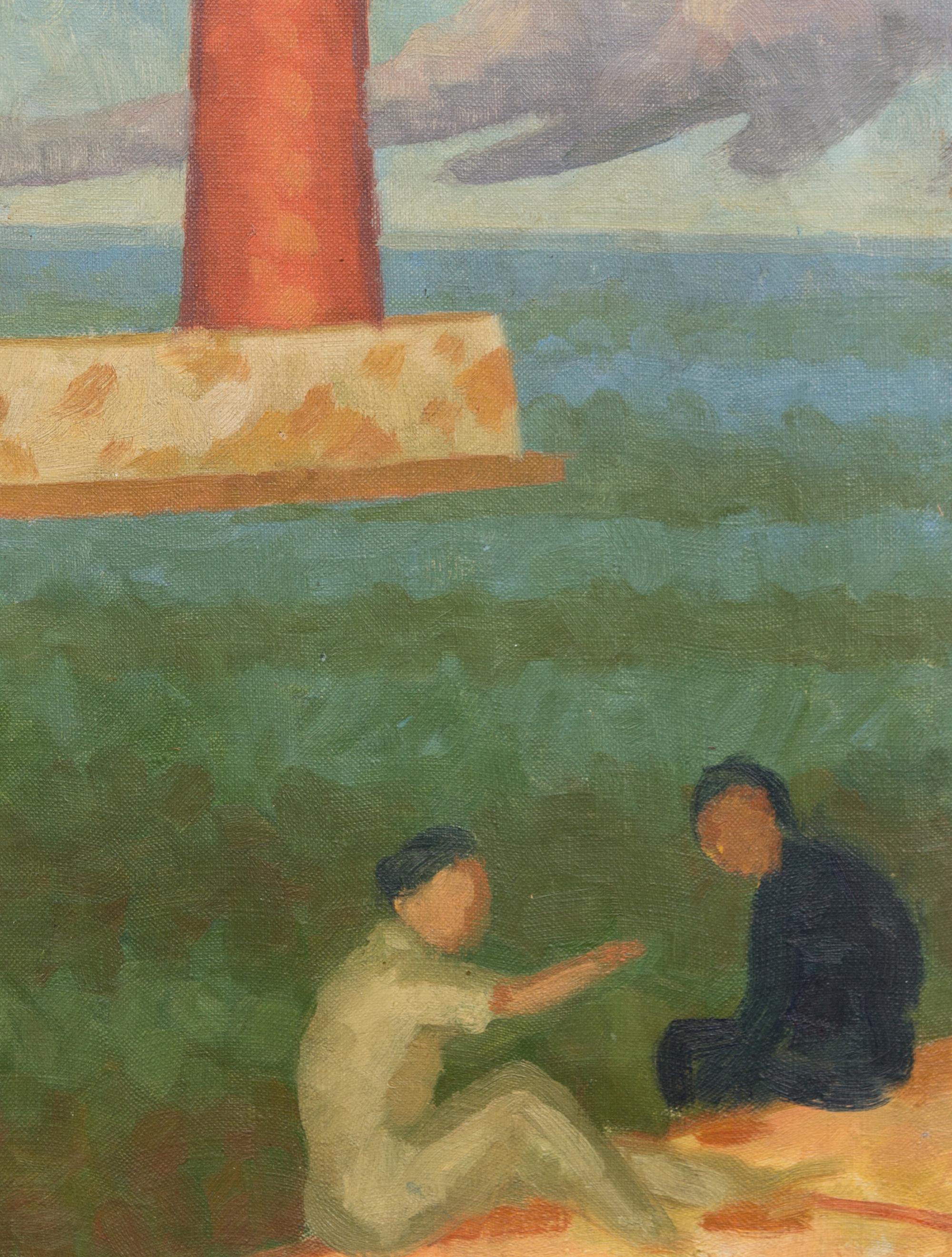 Herman Menzel, (American, 1904–1988), Winnetka Lighthouse Scenes (a group of three works)