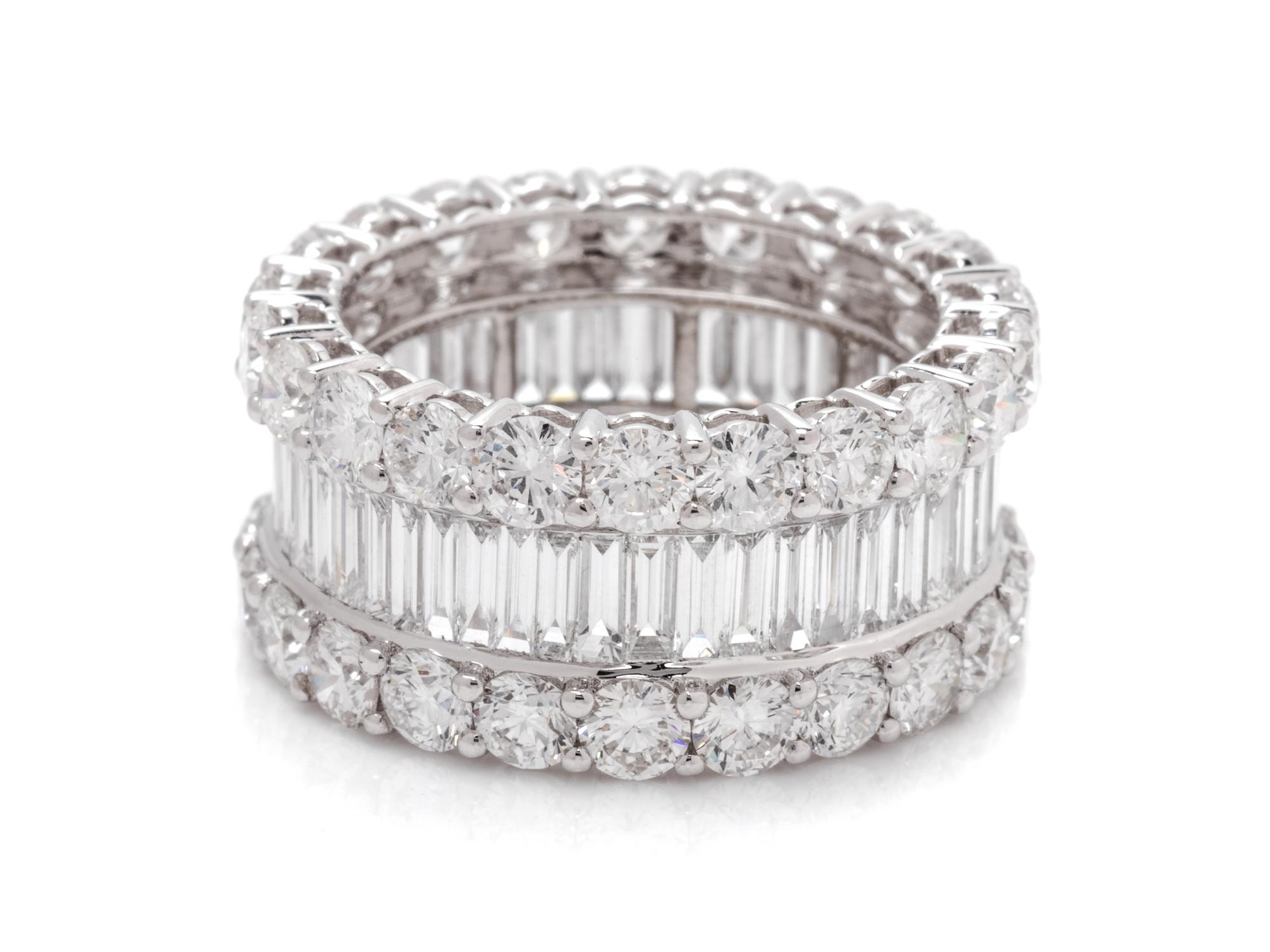 An 18 Karat White Gold and Diamond Eternity Band,