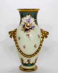 A Dresden Porcelain Vase Height 10 inches.