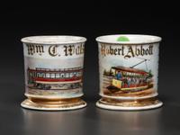 Two Trolleyman's Occupational Shaving Mugs