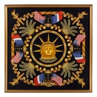 Hermès Framed Silk Scarf, 1984