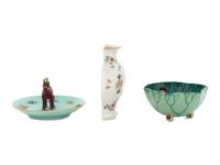 Three Chinese Famille Rose Porcelain Articles