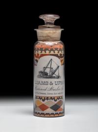 An Andrew Clemens (American, 1857-1894) Williams and Upham Contractors for River and Harbor Improvements Sand Bottle