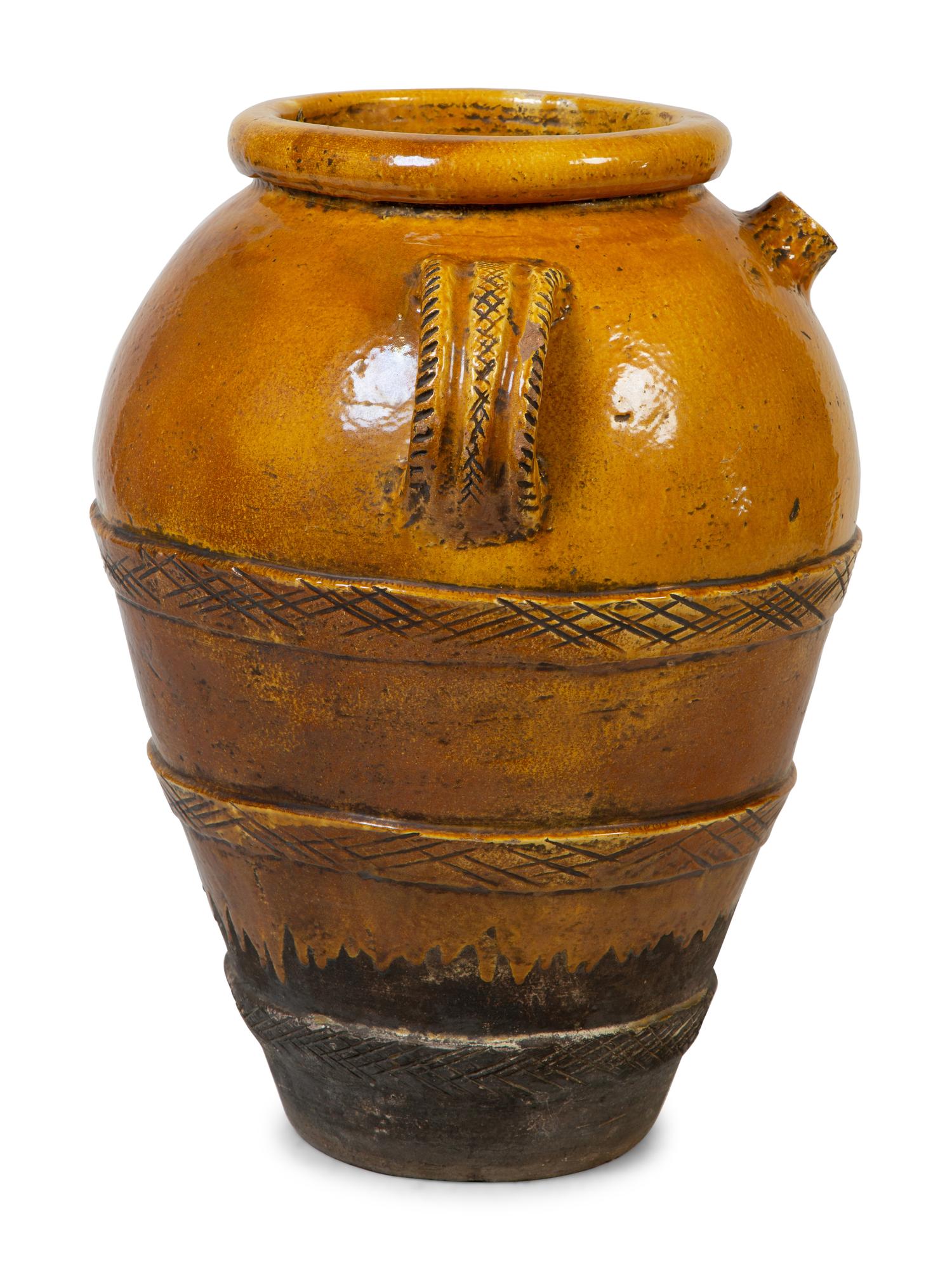 A Pair of Large Italian Terracotta Oil Jugs — 20TH CENTURY