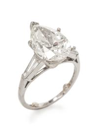 A Platinum and Diamond Ring,