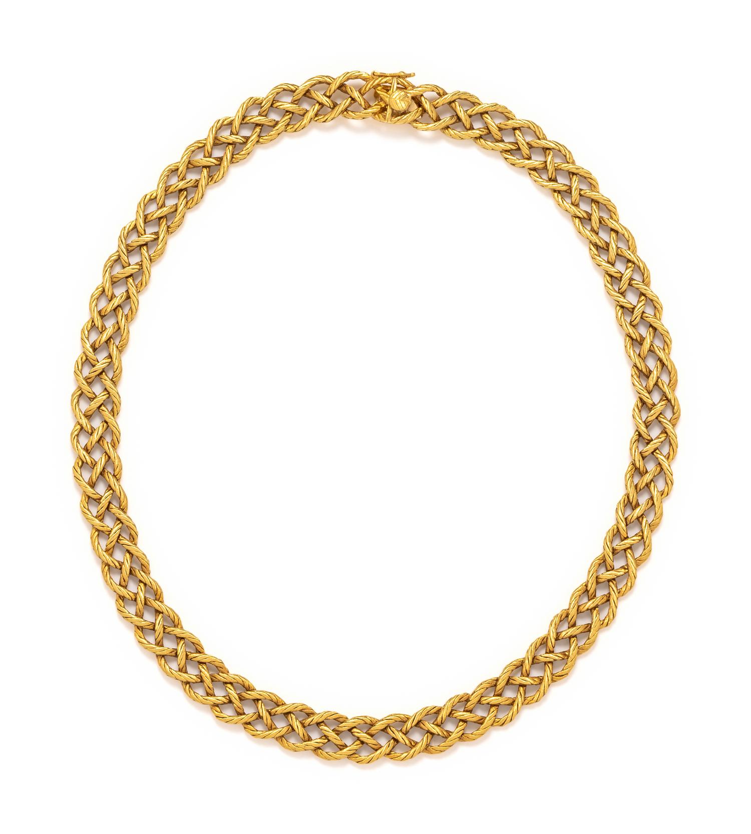 BUCCELLATI, YELLOW GOLD ‘CREPE DE CHINE’ NECKLACE