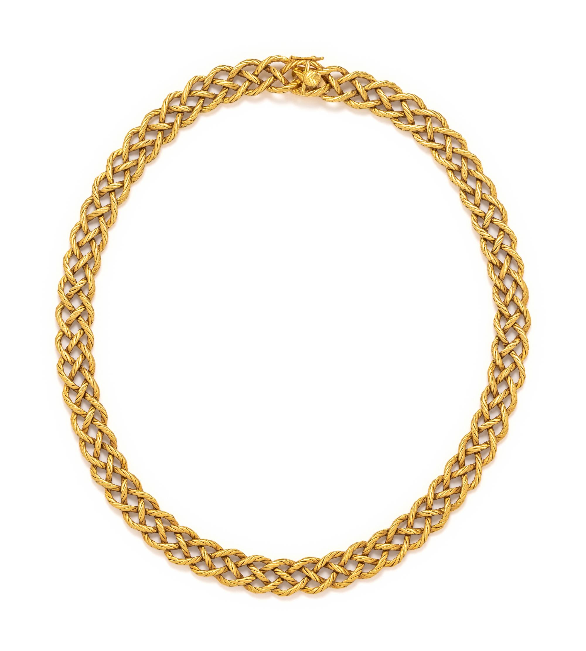 BUCCELLATI, YELLOW GOLD ‘CREPE DE CHINE’ NECKLACE