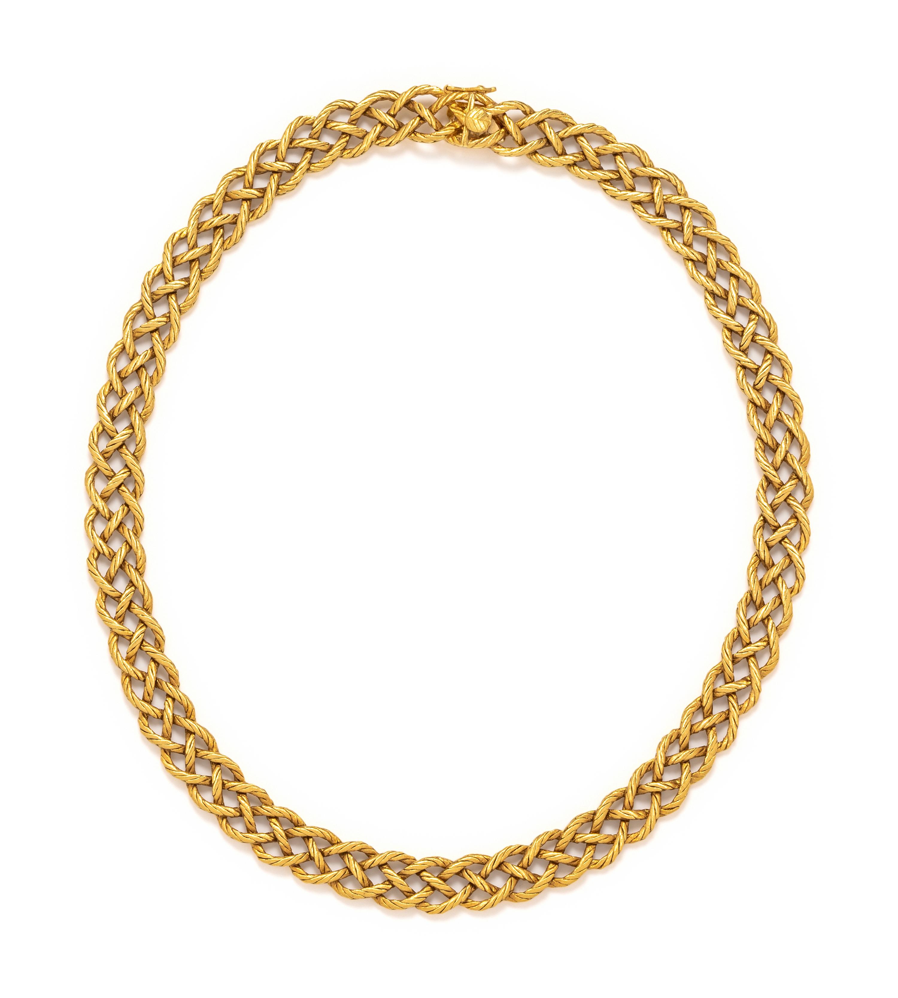 BUCCELLATI, YELLOW GOLD ‘CREPE DE CHINE’ NECKLACE