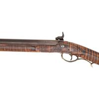 Half-Stock Percussion Rifle with Attractive Five Piece Patchbox