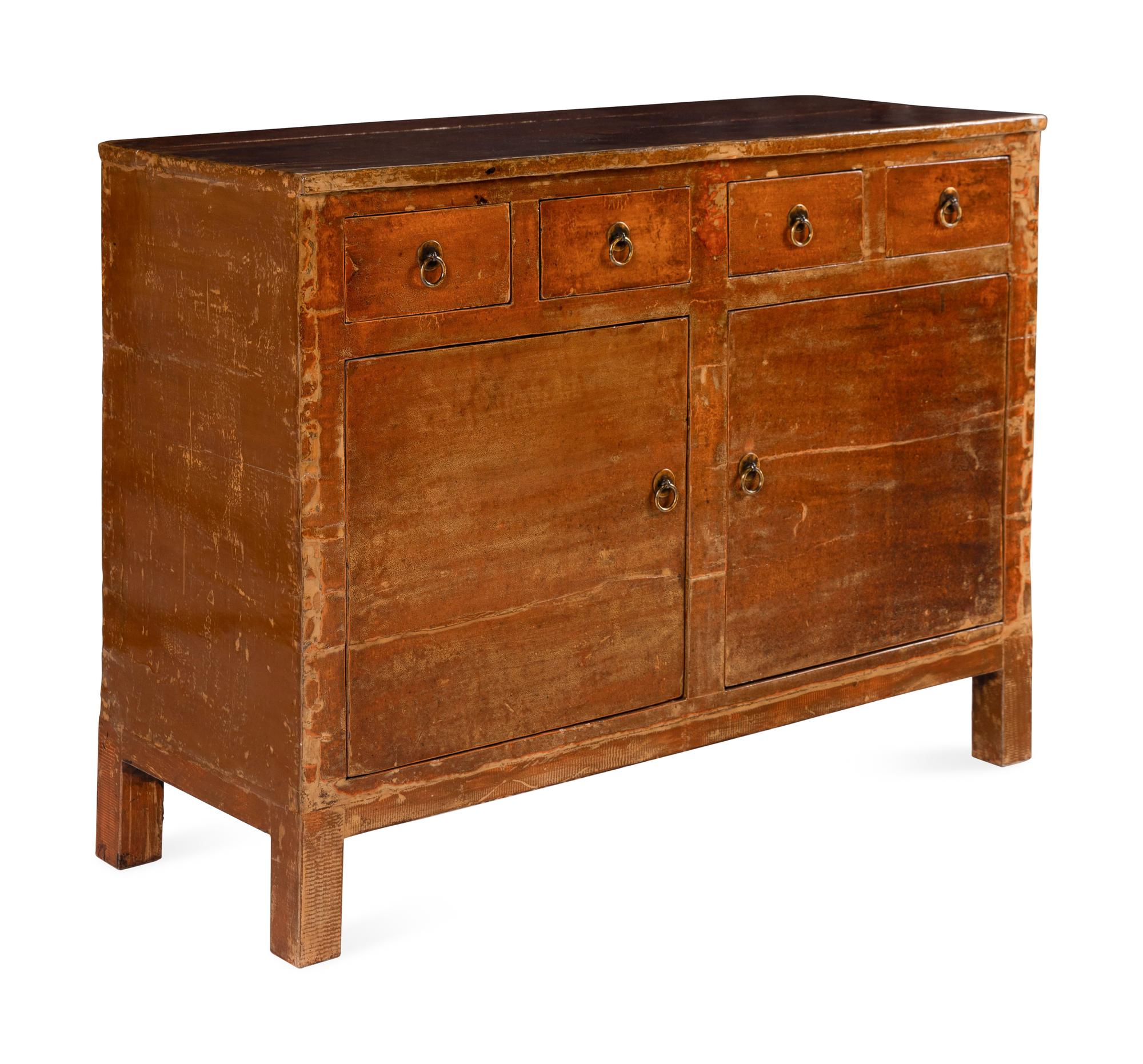 A Chinese Lacquered Hardwood Cabinet