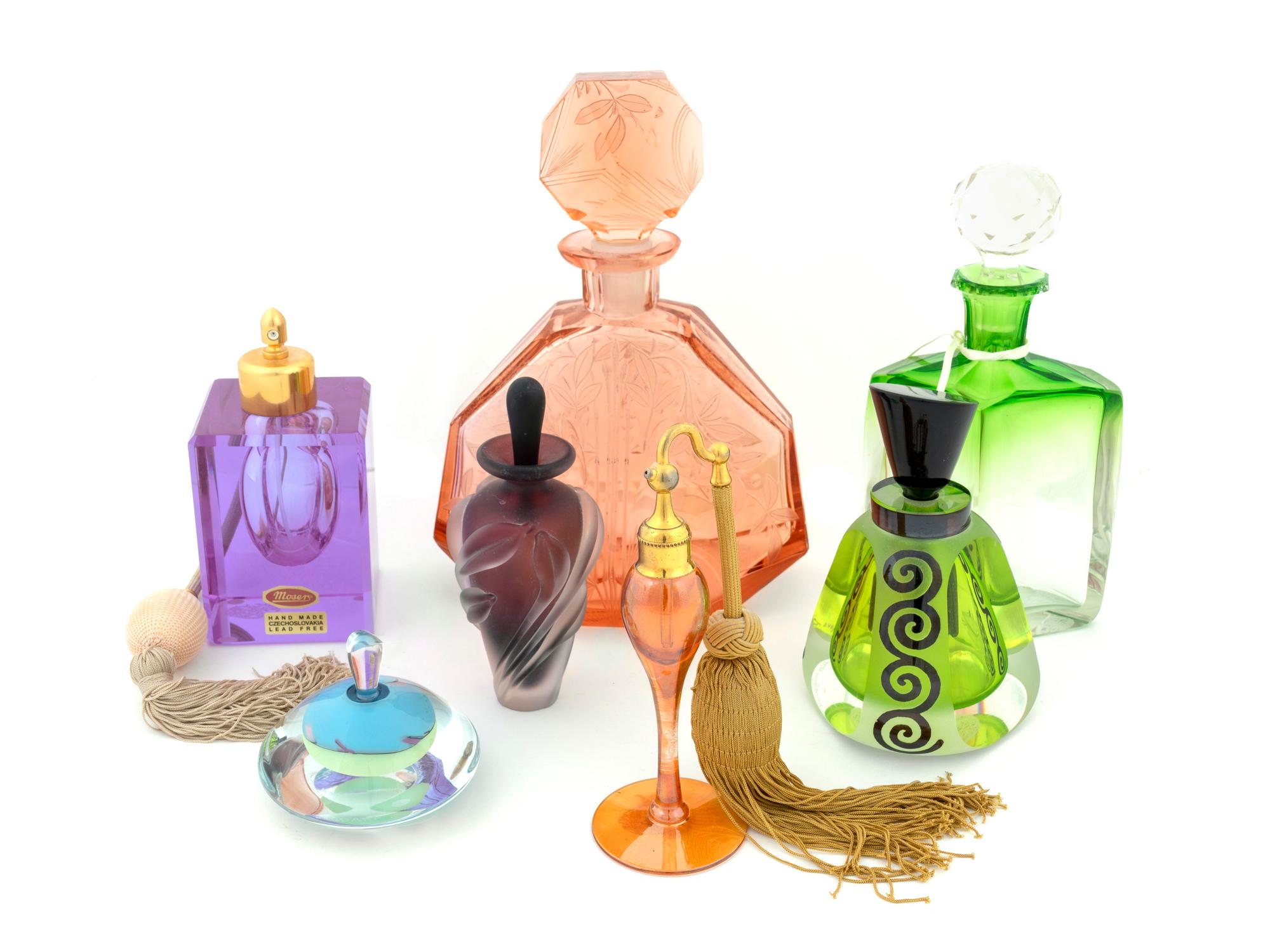 A Collection of Seven Glass Scent Bottles — 20TH CENTURY