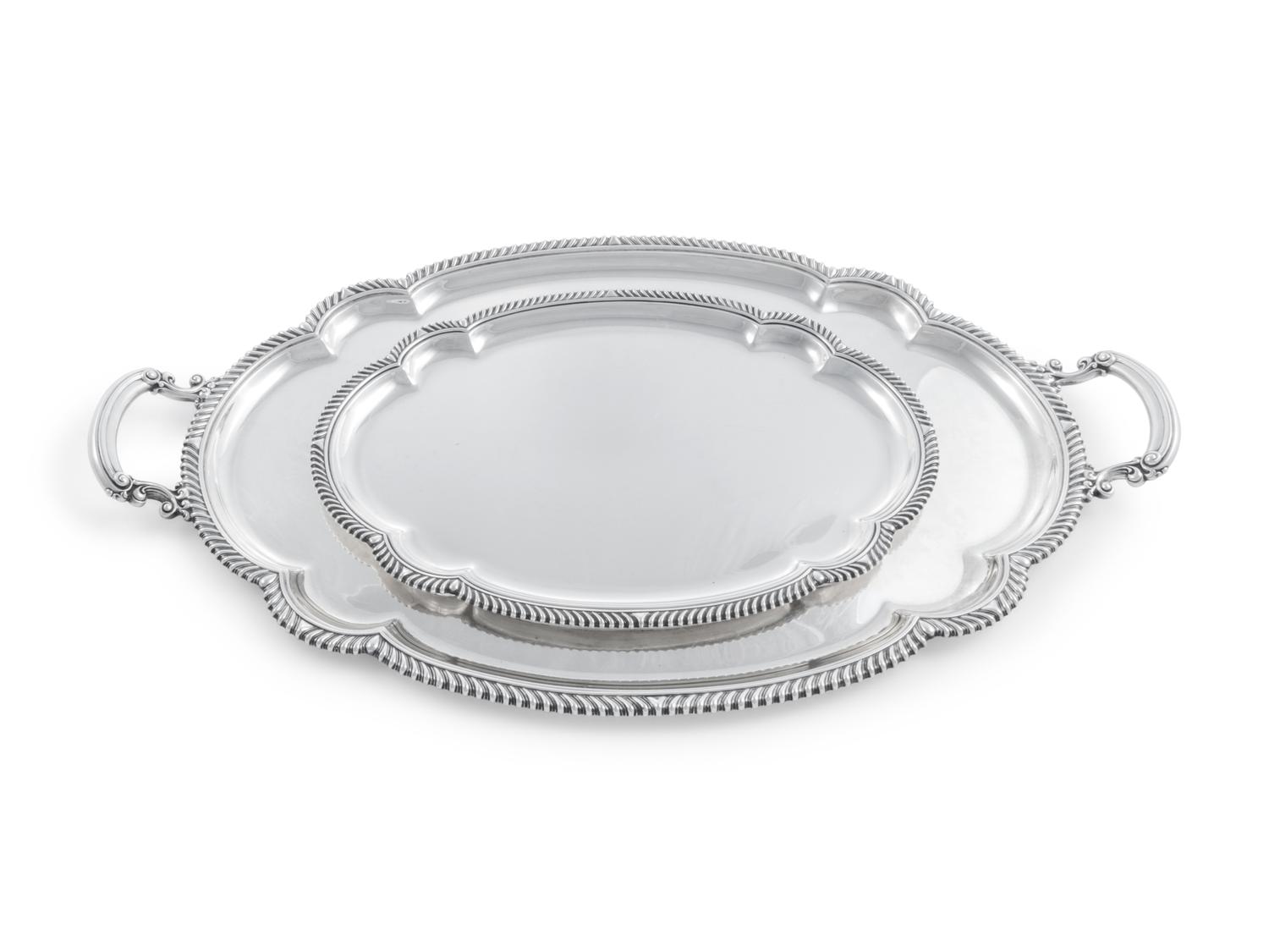 Two American Silver Trays