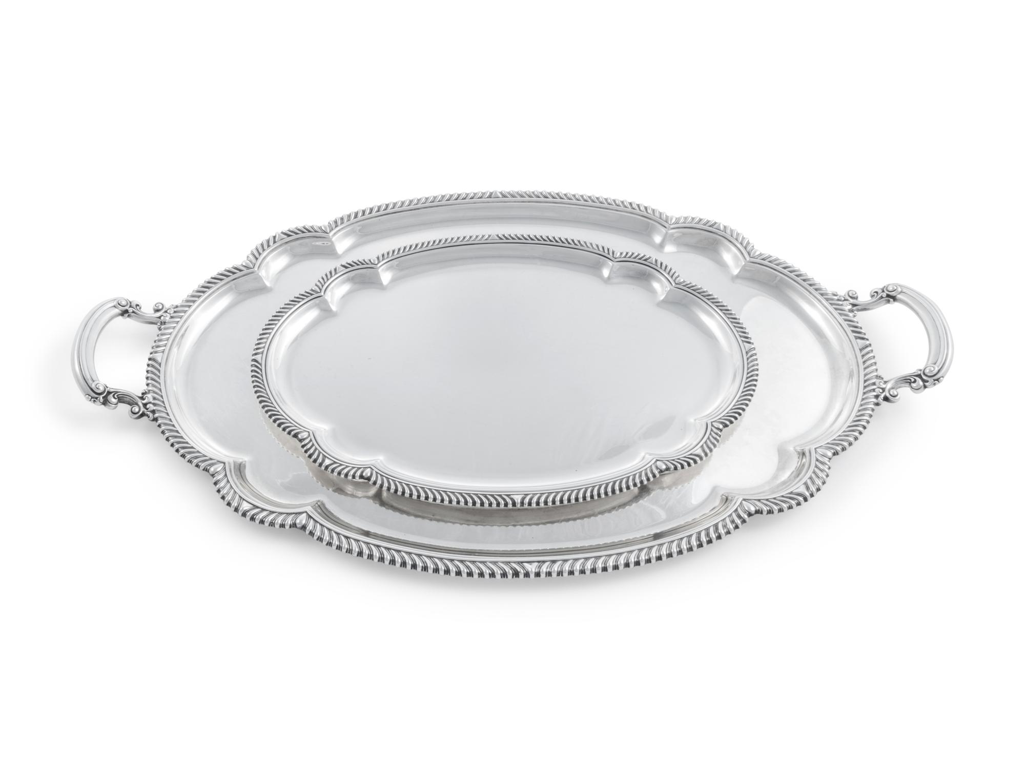 Two American Silver Trays