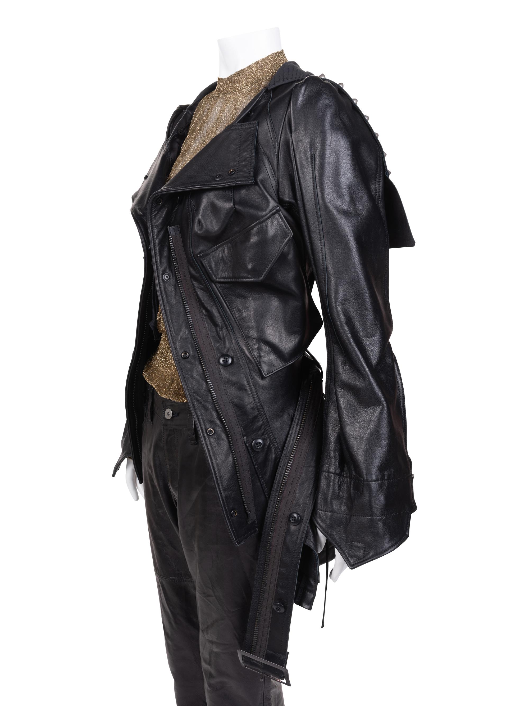 Junya Watanabe Punk Leather Three-Piece Ensemble, Fall/Winter 2006