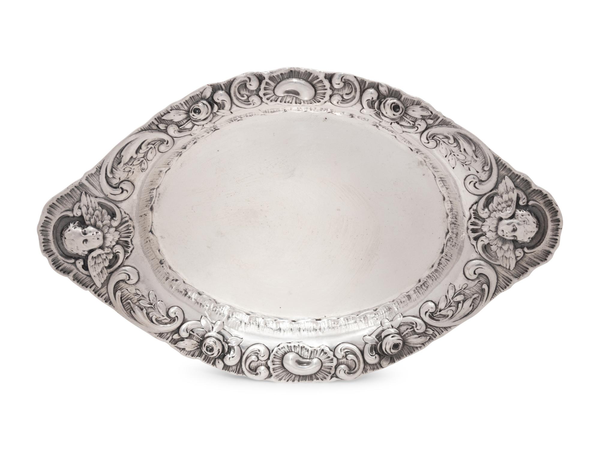 A German Silver Bread Dish